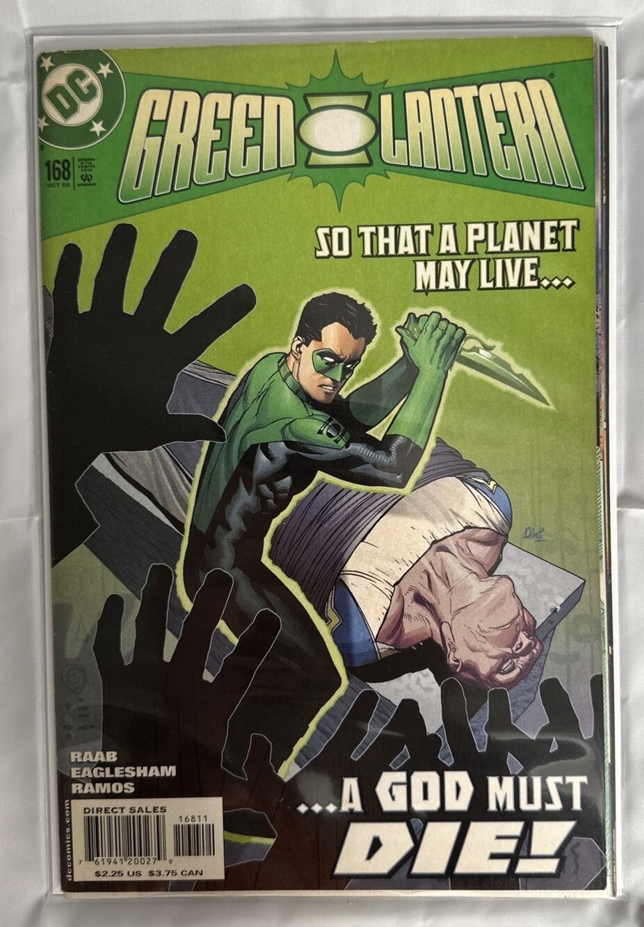 Green Lantern #168 - DC - Oct 03 - Raab, Eaglesham, Ramos Missing Staples